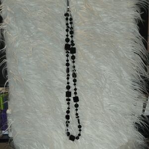 Elegant Black Beaded Necklace